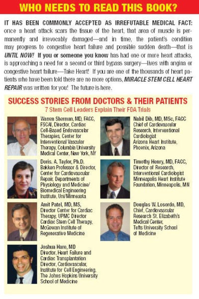 MIRACLE STEM CELL HEART REPAIR BOOK